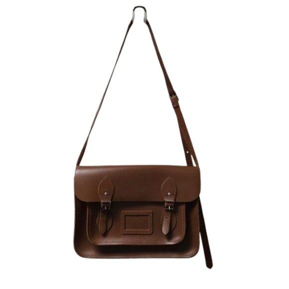 Cambridge Satchel Company Vintage Brown Leather Buckle Flap Messenger Bag - Picture 1 of 11